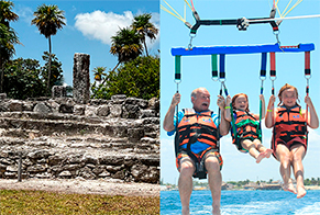 Parasail en Cancún con transportación desde Cancún